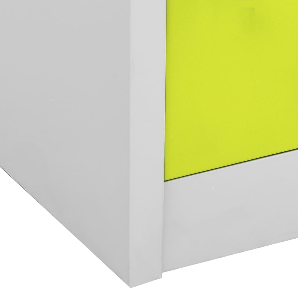 vidaXL skabe 2 stk. 90x45x92,5 cm stål lysegrå og grøn