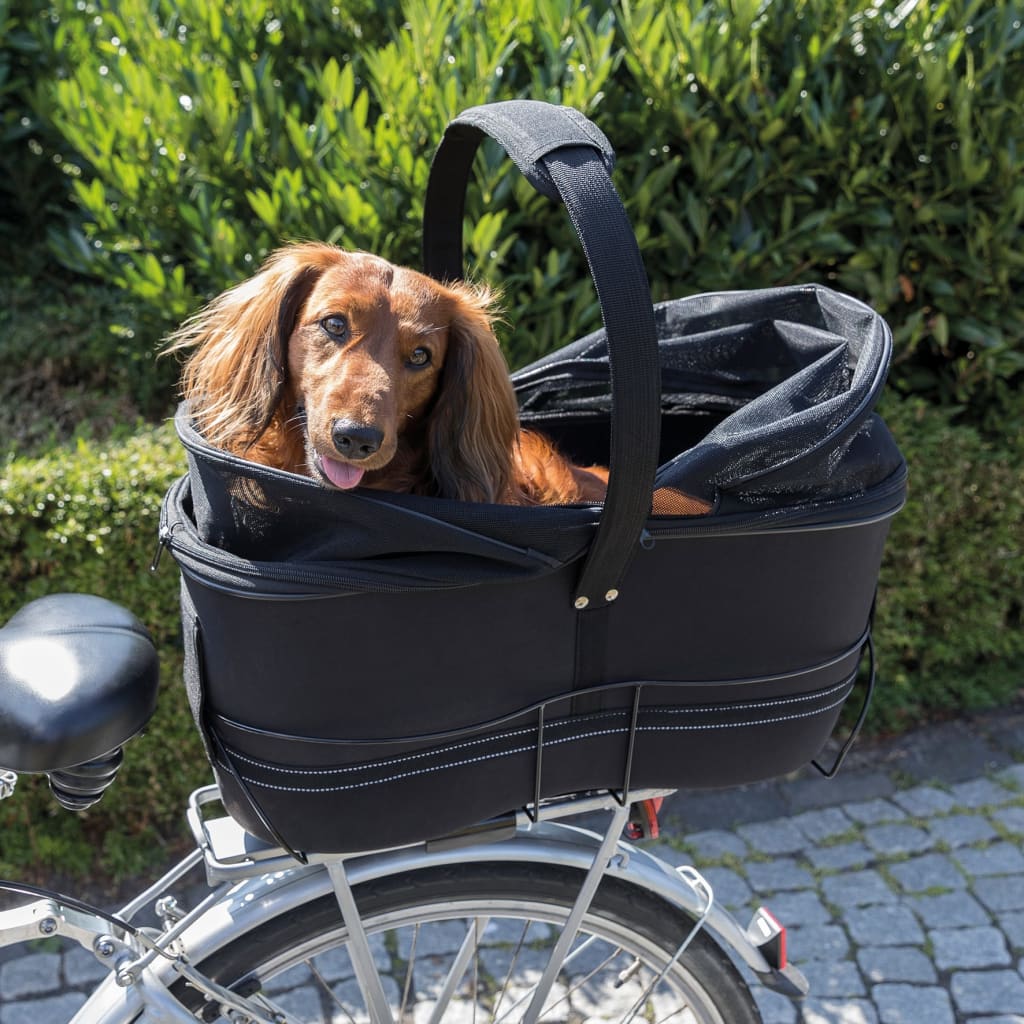 TRIXIE cykelkurv til kæledyr til bagagebærer 29x49x60 cm sort
