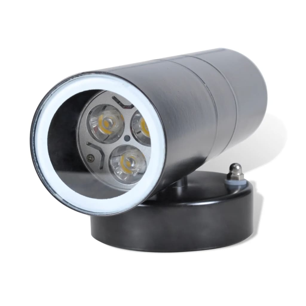 Væglampe LED sort rustfrit stål GU10