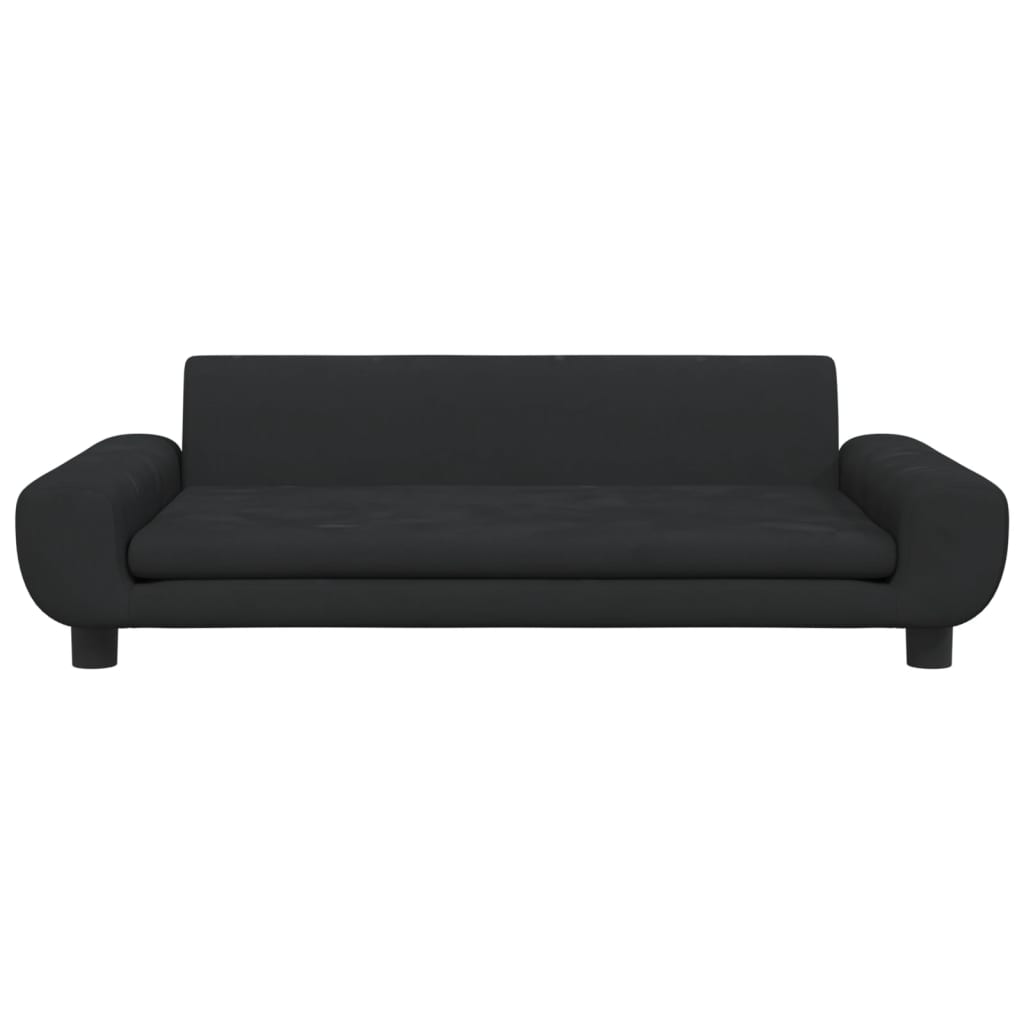 vidaXL sofa til børn 100x54x33 cm velour sort