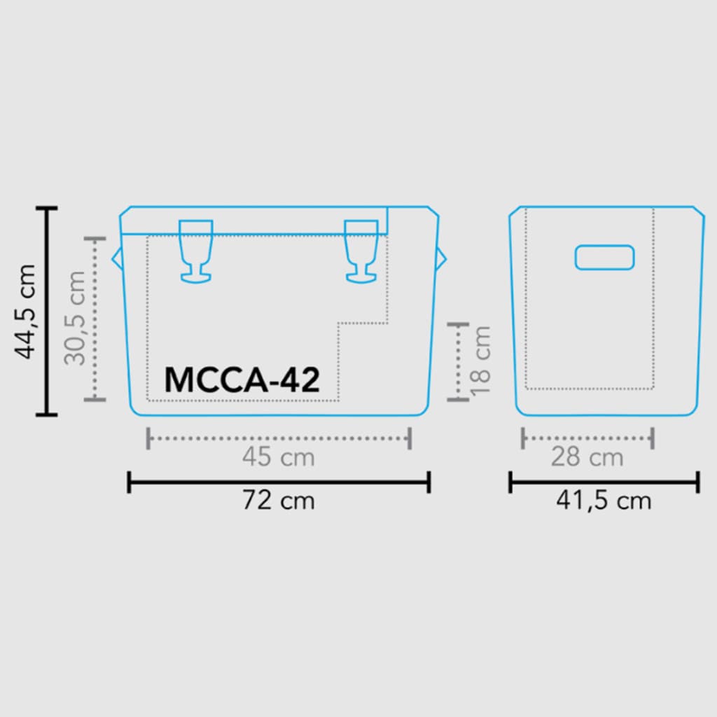 Mestic 3-i-1 kompressorkøleboks MCCA-42 42 l sort