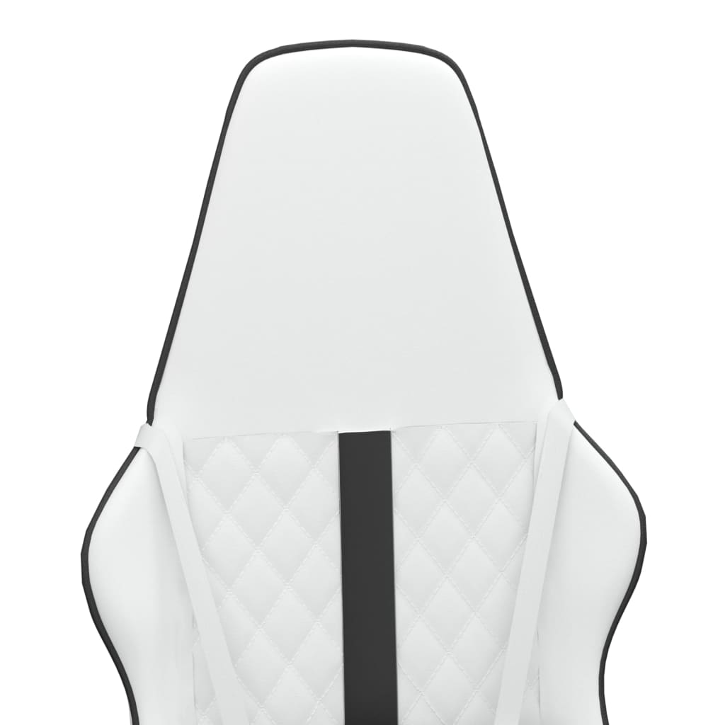 vidaXL gamingstol kunstlæder hvid og sort