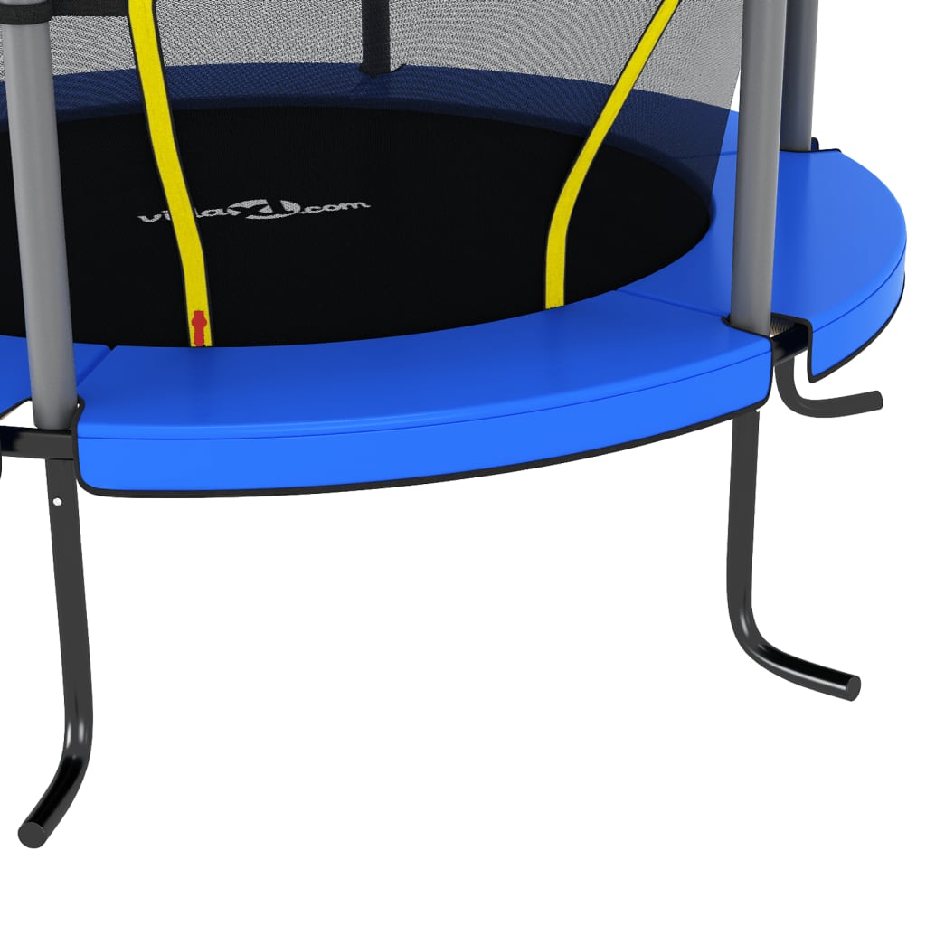 vidaXL trampolinsæt med sikkerhedsnet 140x160 cm rund blå