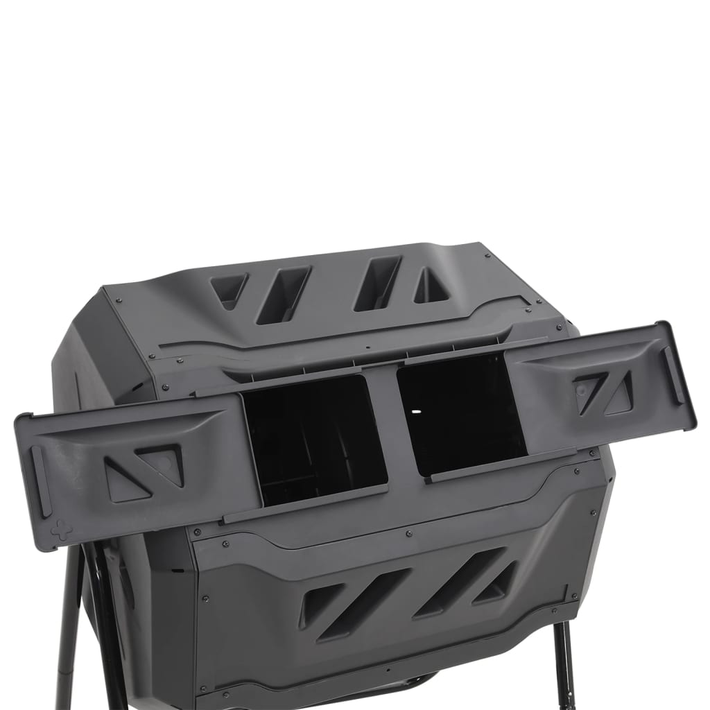 vidaXL kompostbeholder til have 73x64x95 cm 160 l sort