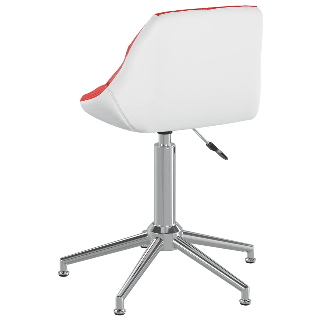 vidaXL drejelig spisebordsstol kunstlæder rød og hvid