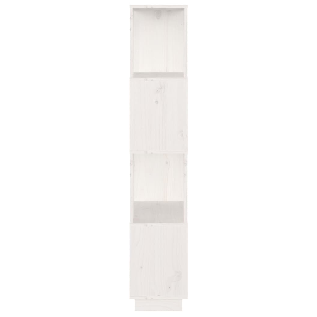 vidaXL bogreol/rumdeler 51x25x132 cm massivt fyrretræ hvid