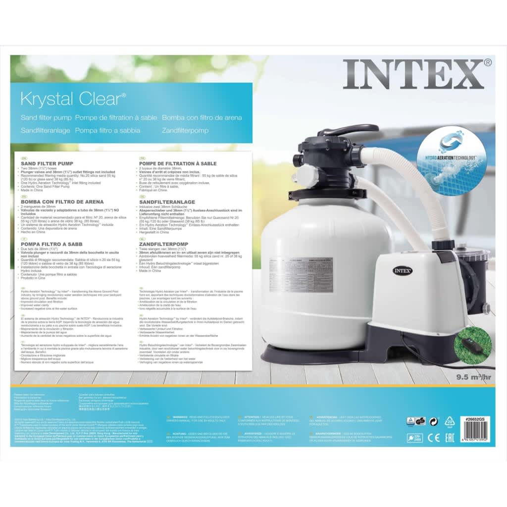 Intex Krystal Clear sandfilterpumpe 12 m³/t 26652GS