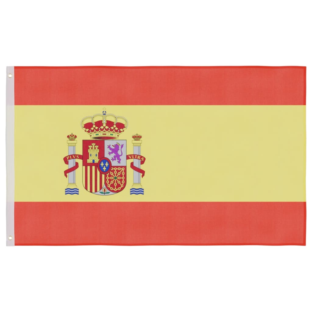 vidaXL Spanien flag og flagstang 6,23 m aluminium