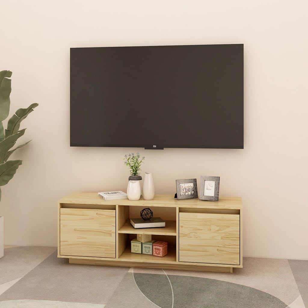 vidaXL tv-bord 110x30x40 cm massivt fyrretræ