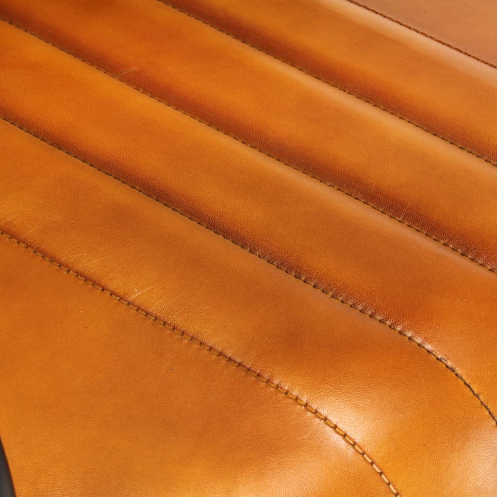 vidaXL spisebordsstole 6 stk. ægte læder gyldenbrun