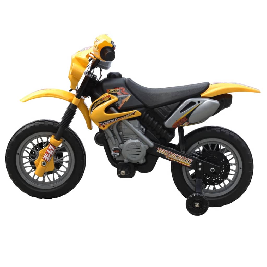 vidaXL motorcykel til børn gul og sort