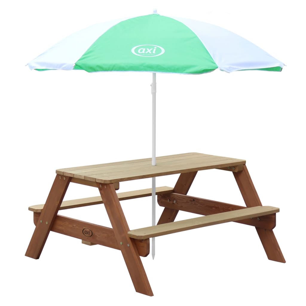 AXI picnicbord til børn Nick med parasol brun