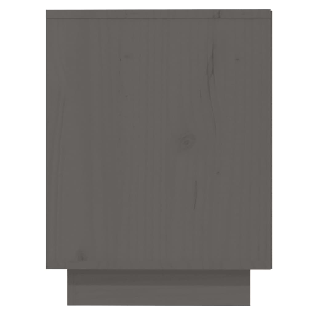 vidaXL skoreol 110x34x45 cm massivt fyrretræ grå