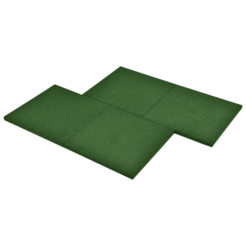 vidaXL faldfliser 24 stk. gummi 50 x 50 x 3 cm grøn