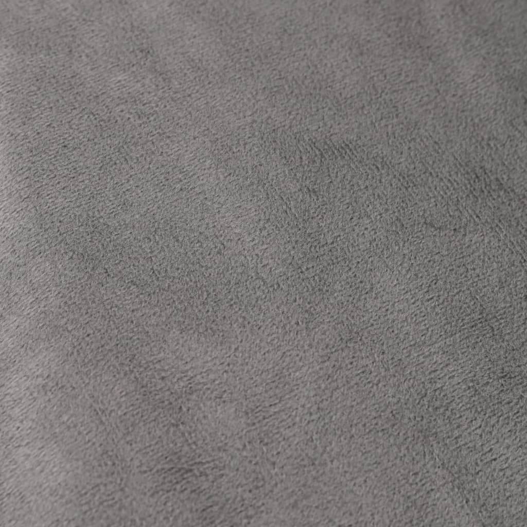 vidaXL tyngdetæppe med betræk 120x180 cm 5 kg stof grå