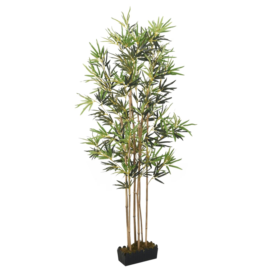 vidaXL kunstigt bambustræ 368 blade 80 cm grøn