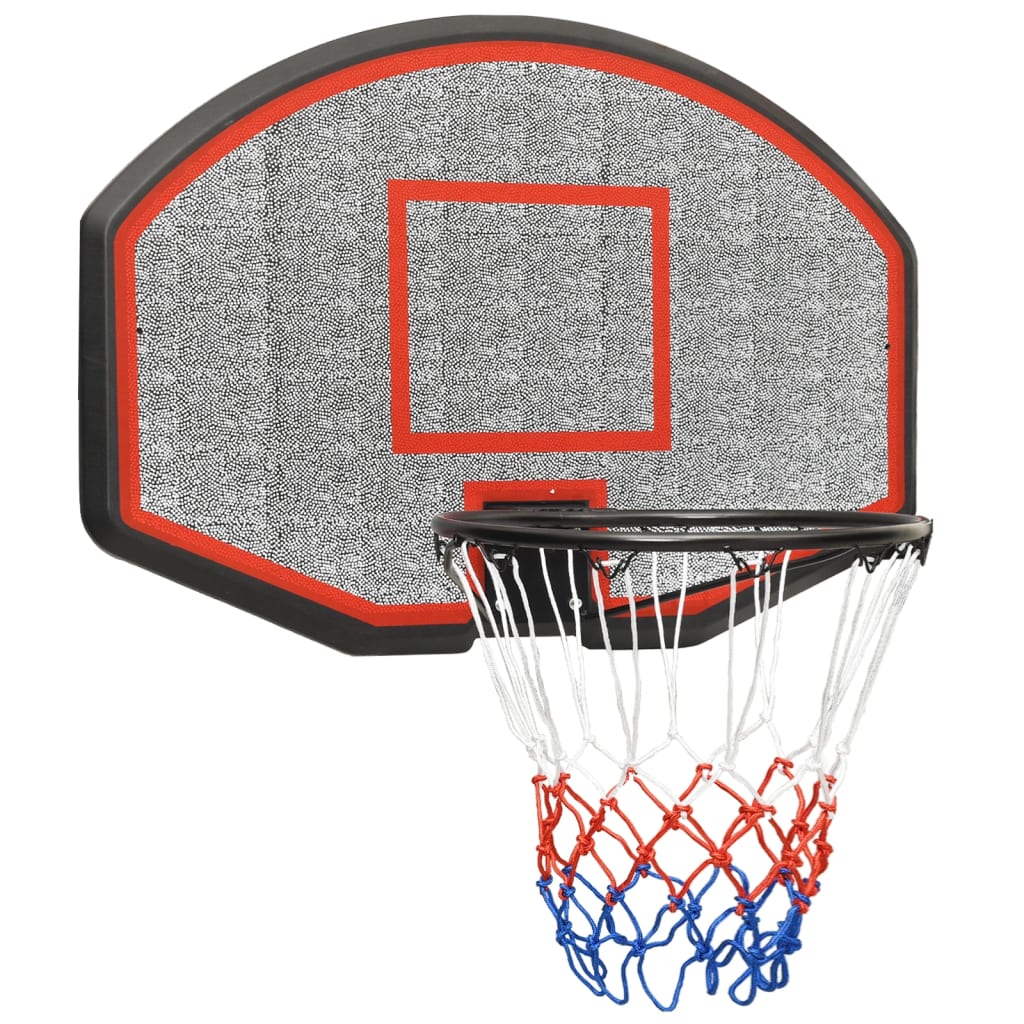 vidaXL basketballkurv med plade 71x45x2 cm polyethylen sort