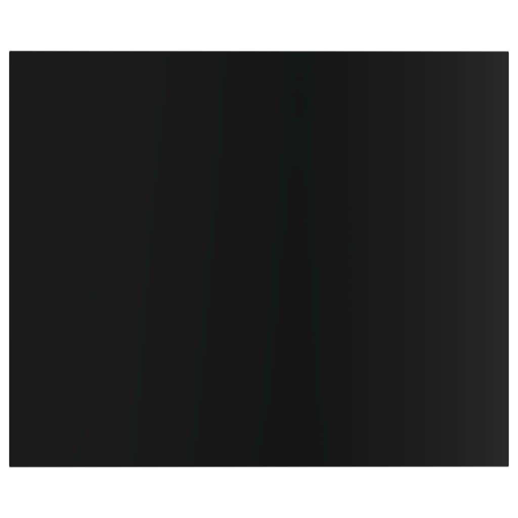 vidaXL boghylder 4 stk. 60x50x1,5 cm spånplade sort højglans