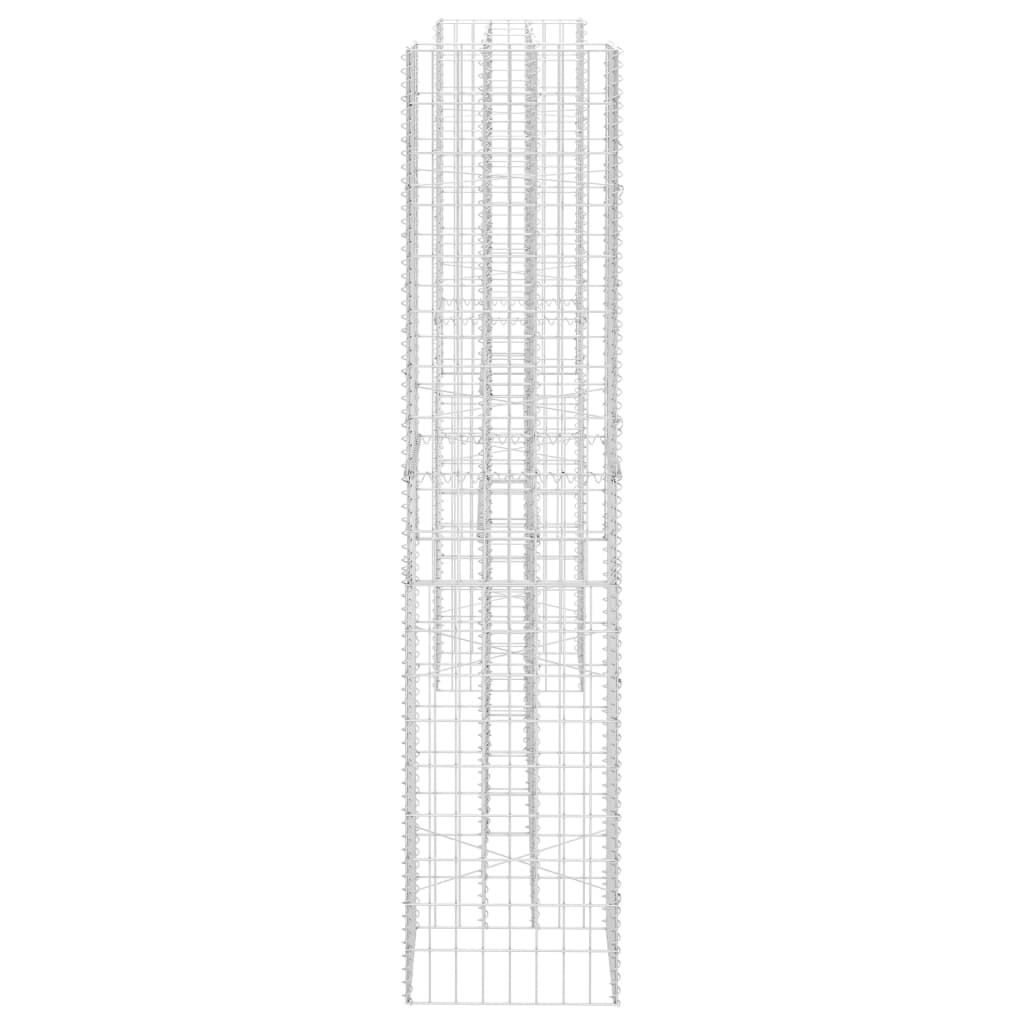 vidaXL H-formet gabion-plantekasse 260x40x200 cm stål
