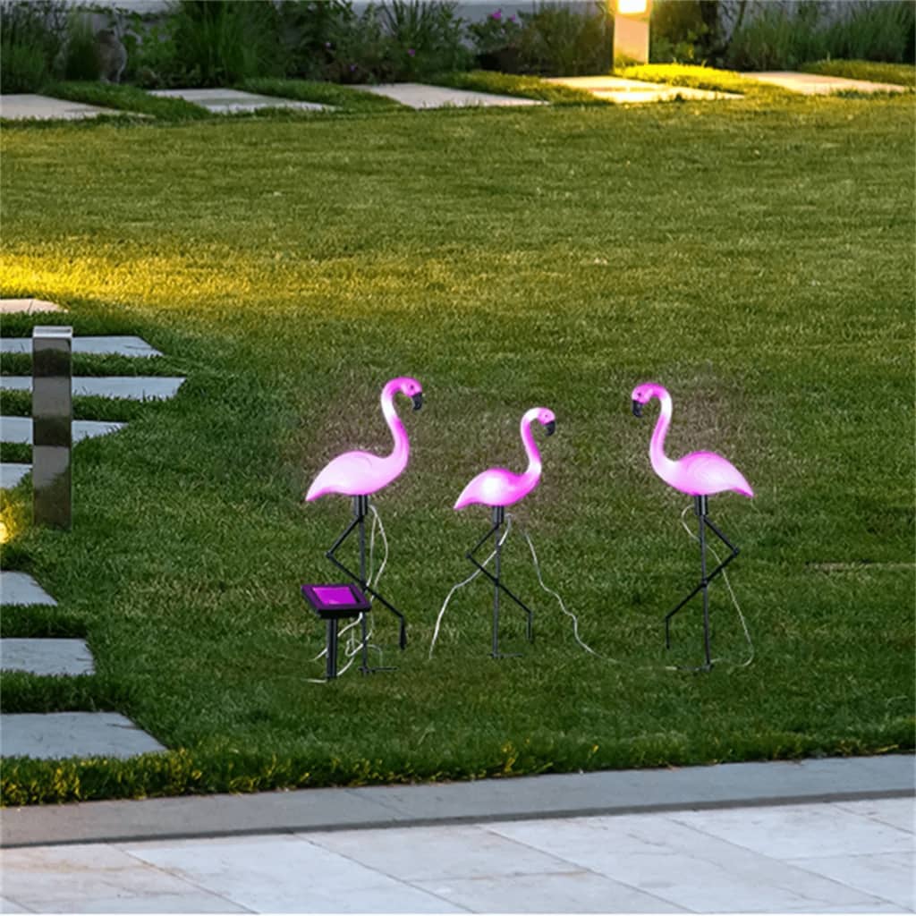 uærlig sundhed Undvigende HI soldrevet havelampe Flamingo 3 stk. | vidaXL.dk