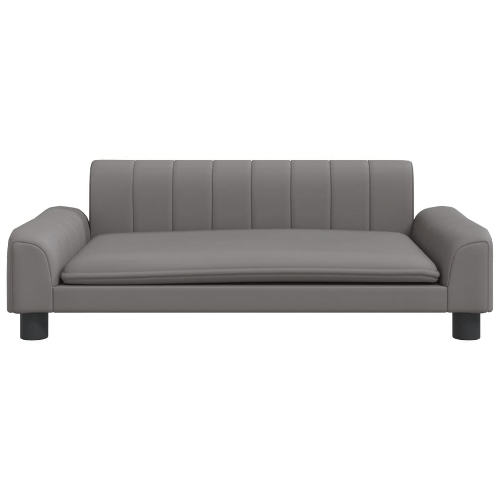 vidaXL sofa til børn 90x53x30 cm kunstlæder grå