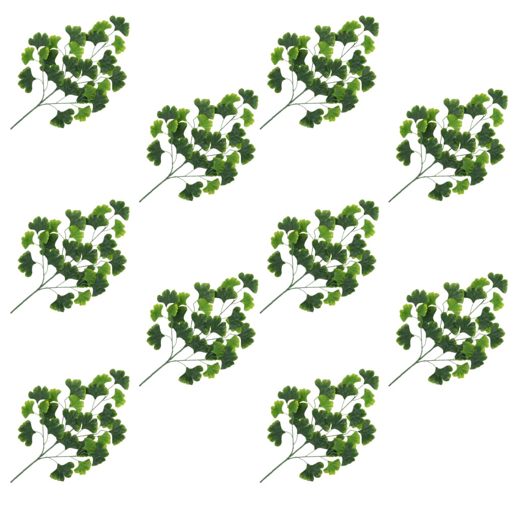 vidaXL kunstige tempeltræsblade 10 stk. 65 cm grøn