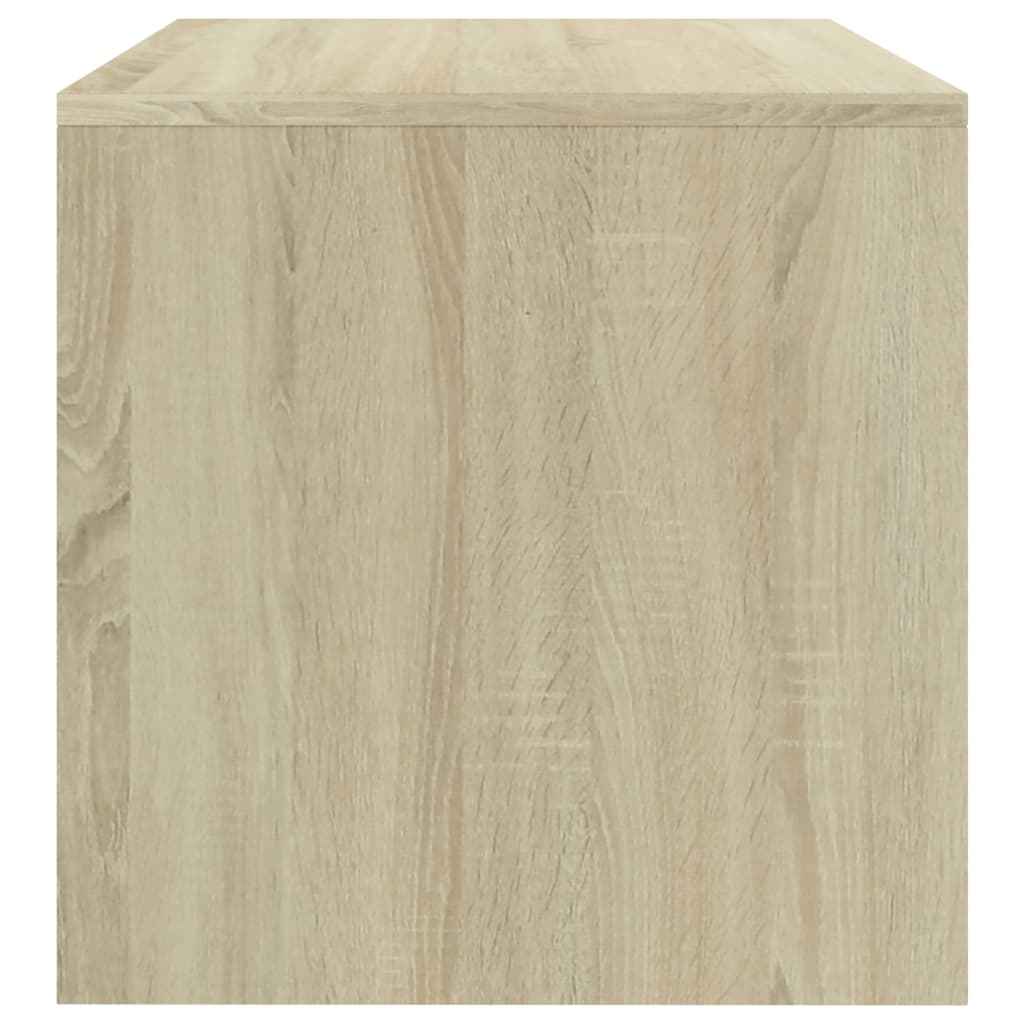 vidaXL sengebord 40x30x30 cm konstrueret træ Hvid og sonoma-eg
