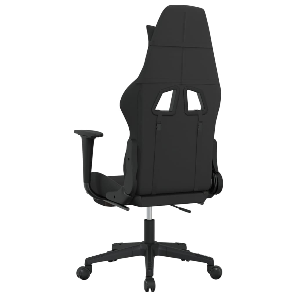 vidaXL gamingstol med fodstøtte stof sort og gråbrun