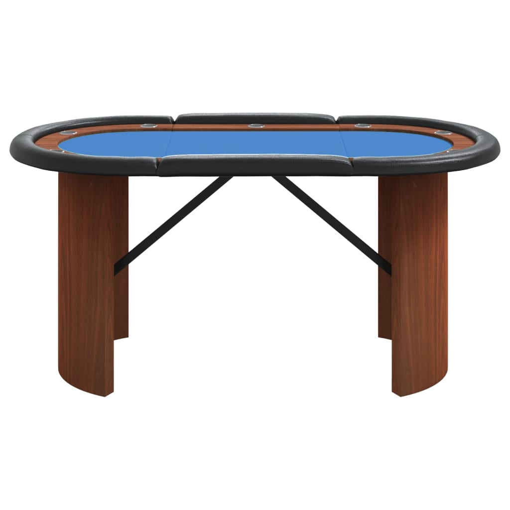 vidaXL pokerbord 10 pers. 160x80x75 cm blå