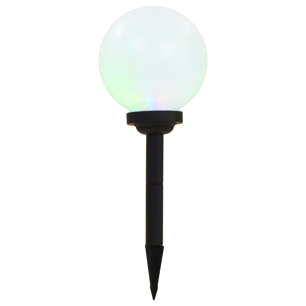 vidaXL LED-solcellelamper 3 stk. 20 cm rund RGB-farver