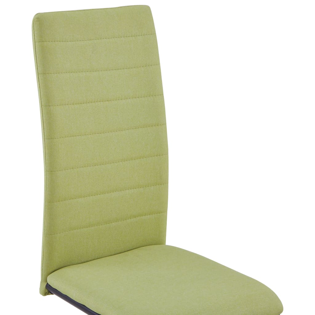 vidaXL spisebordsstole med cantilever 2 stk. stof grøn