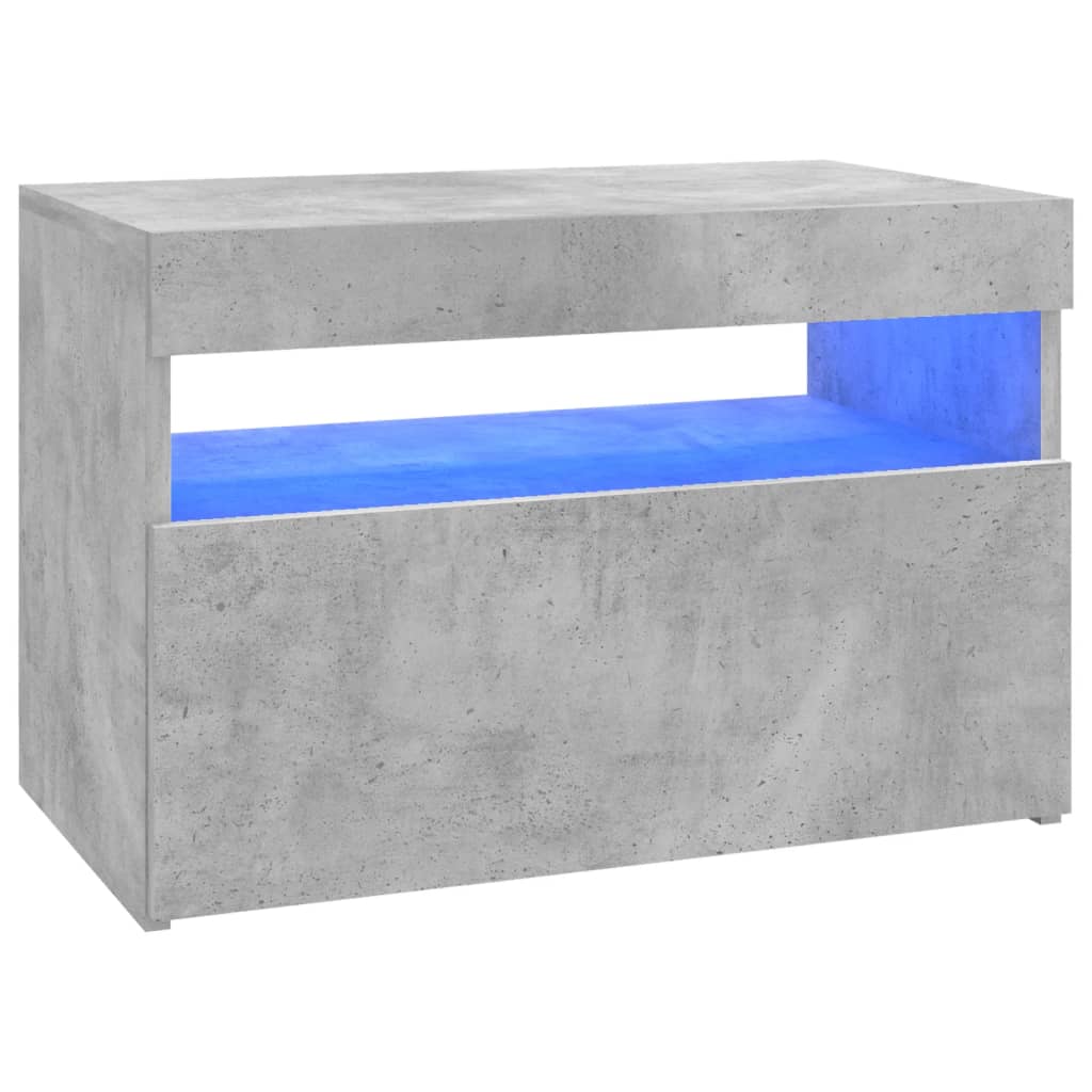 vidaXL tv-borde med LED-lys 2 stk. 60x35x40 cm betongrå