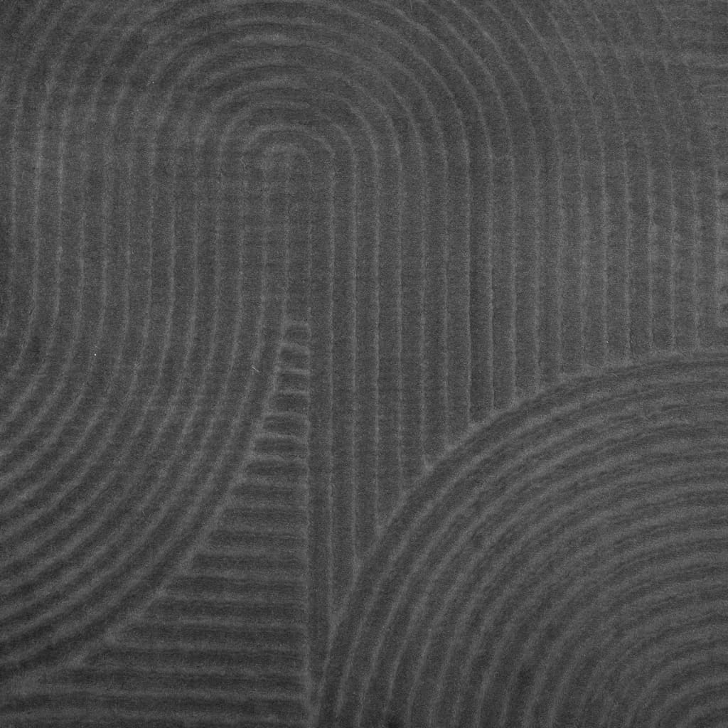 vidaXL gulvtæppe IZA 100x200 cm kort luv skandinavisk look antracitgrå