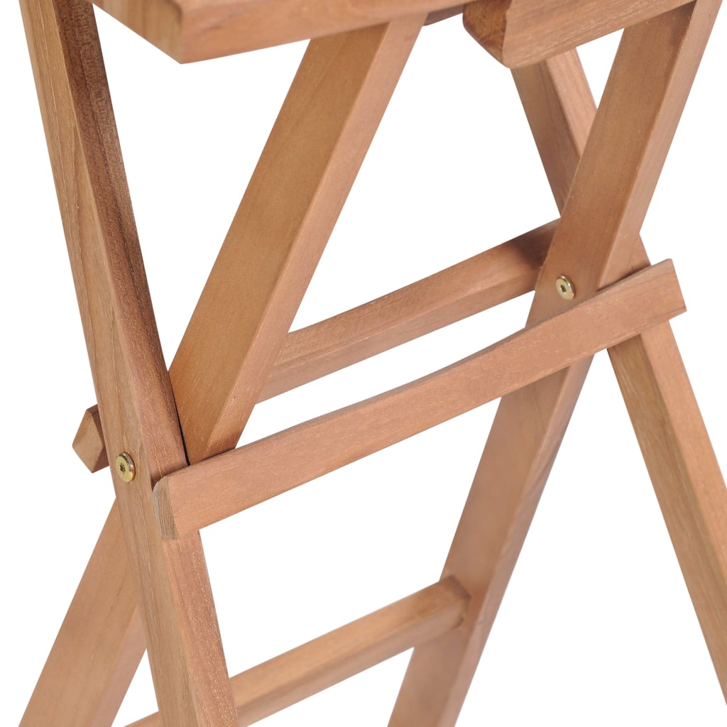 vidaXL foldbare barstole 2 stk. massivt teaktræ