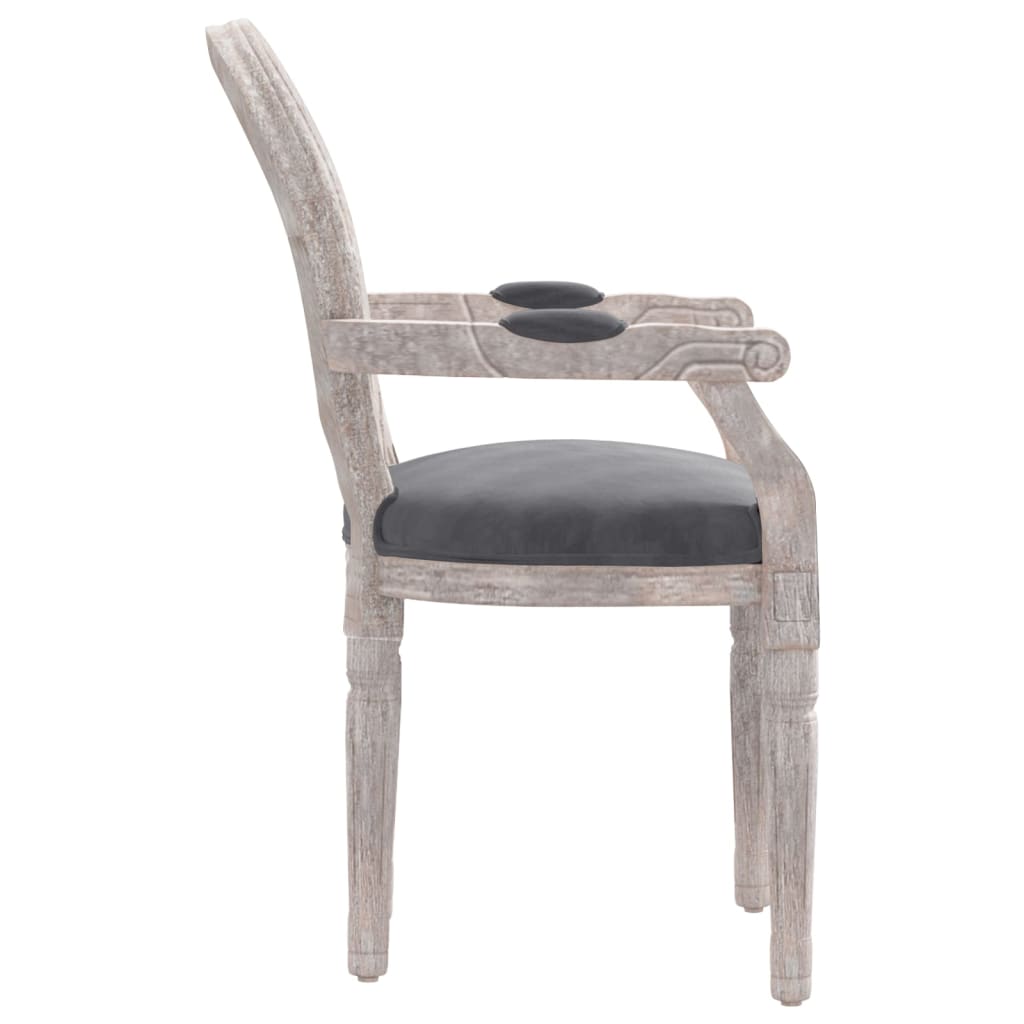 vidaXL spisebordsstol 54x56x96,5 cm velour mørkegrå