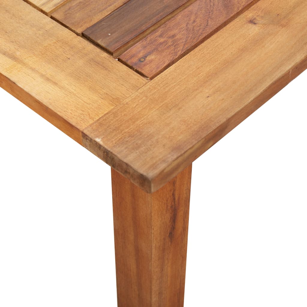 vidaXL spisebordssæt 5 dele polyrattan og massivt akacietræ grå