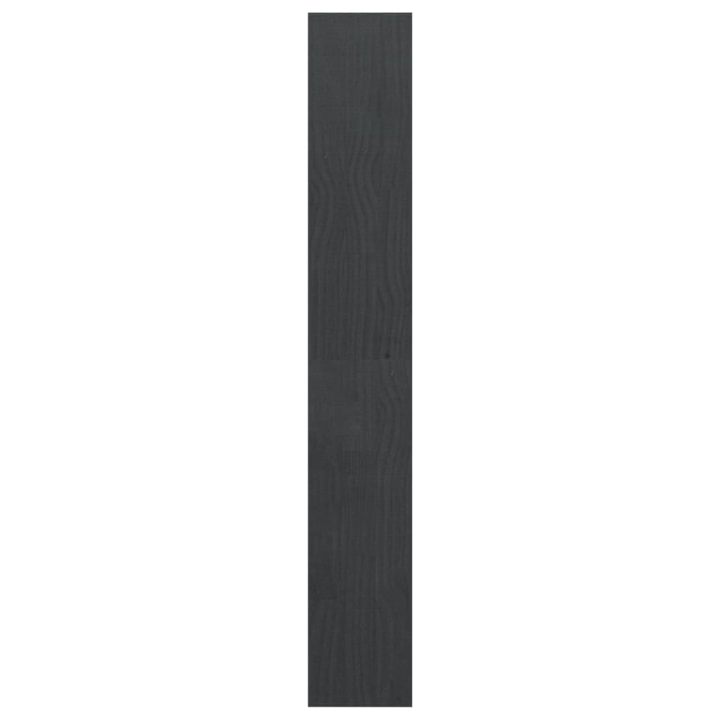 vidaXL bogskab/rumdeler 100x30x200 cm massivt fyrretræ grå