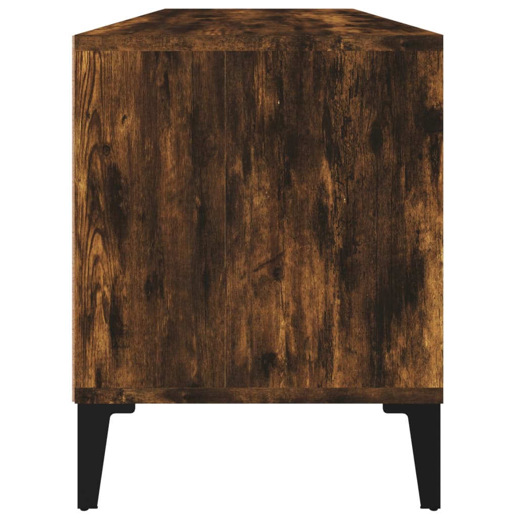 vidaXL tv-bord 100x34,5x44,5 cm konstrueret træ røget egetræsfarve