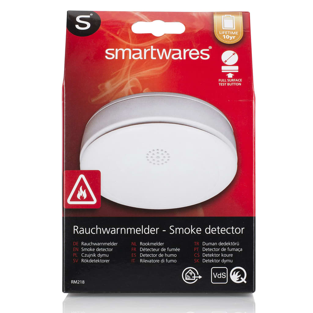 Smartwares røgalarm 3 stk. 10,6x10,6x3,6 cm hvid