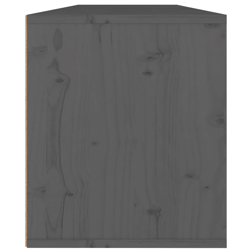 vidaXL vægskabe 2 stk. 60x30x35 cm massivt fyrretræ grå