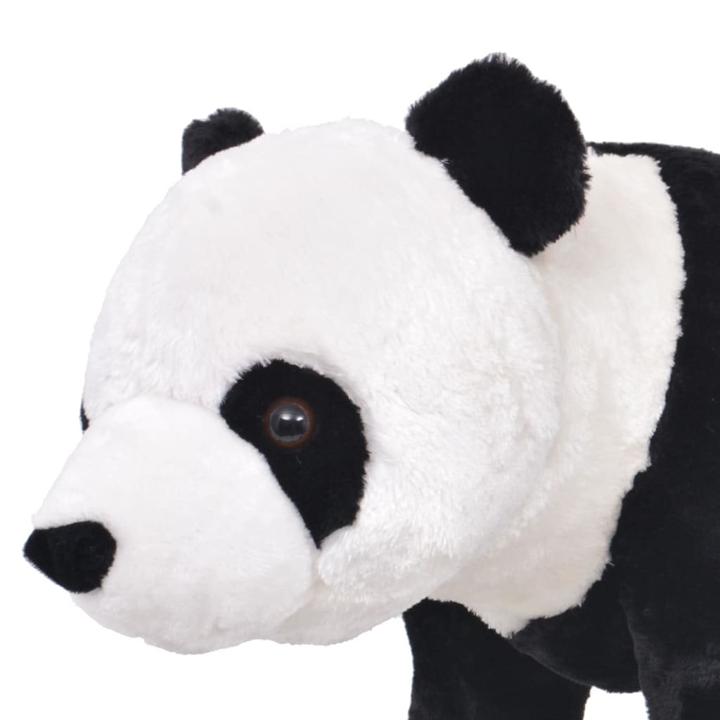 vidaXL stående tøjdyr panda plysstof XXL sort og hvid
