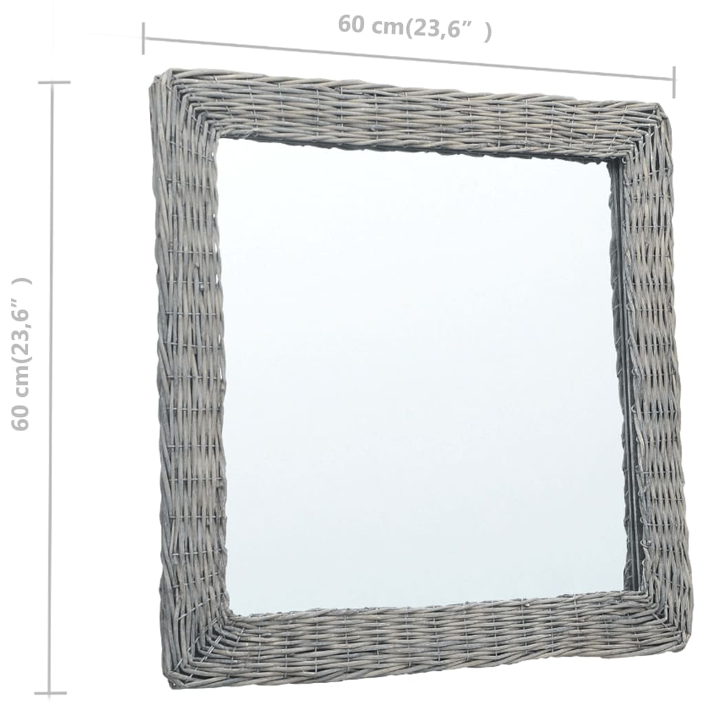 vidaXL spejl 60x60 cm flet