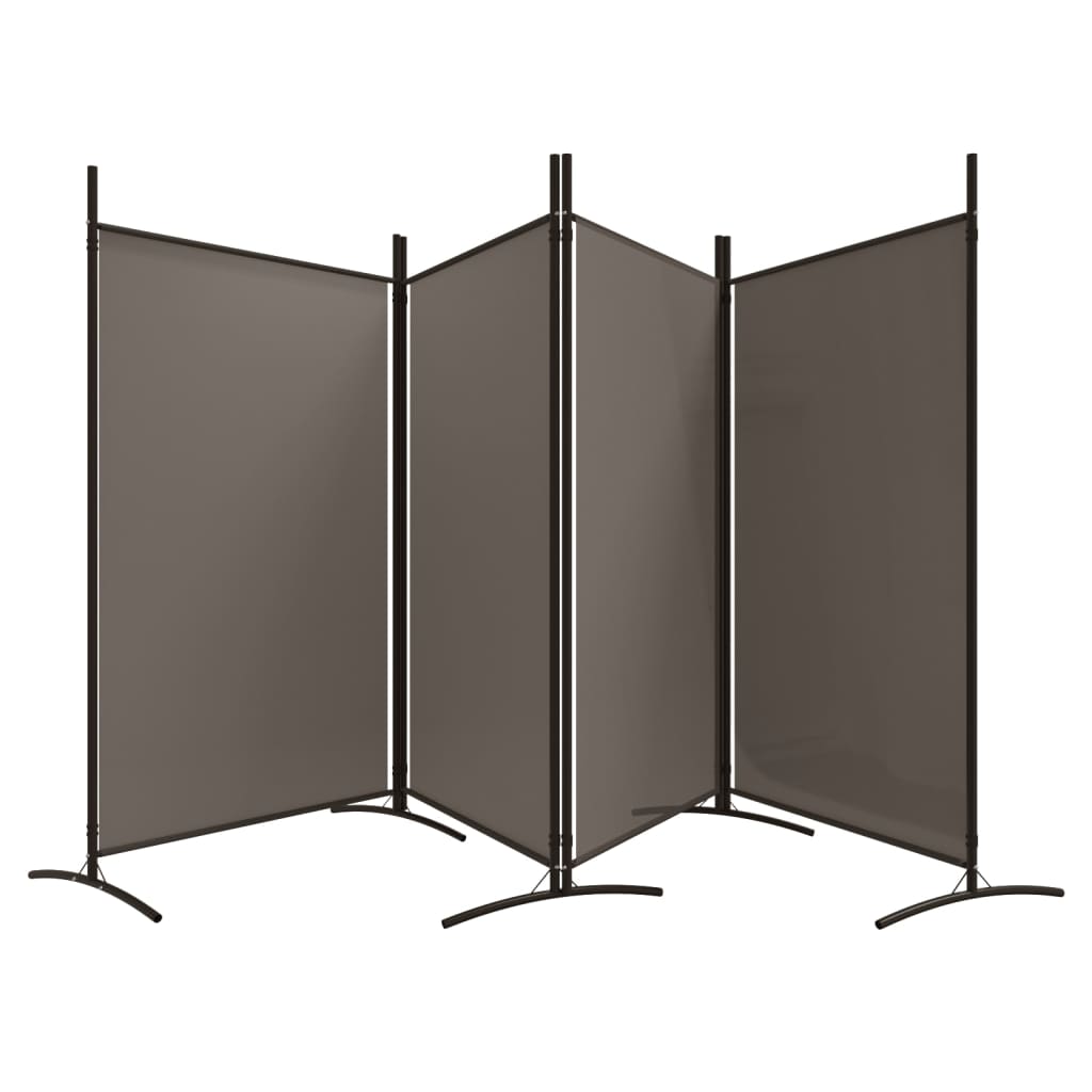 vidaXL 4-panels rumdeler 346x180 cm stof antracitgrå
