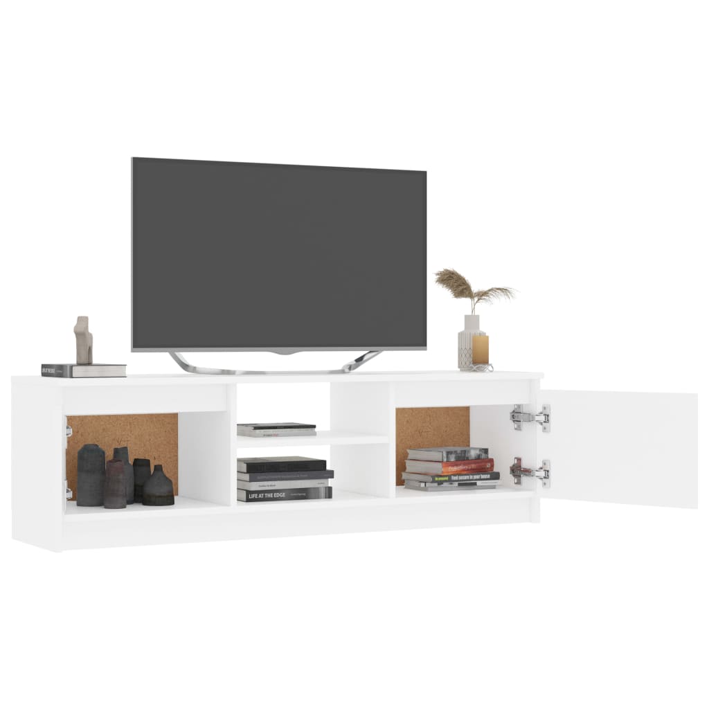 vidaXL tv-bord 120x30x35,5 cm konstrueret træ hvid