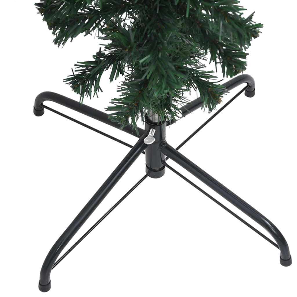 vidaXL kunstigt omvendt juletræ med lys 240 cm grøn