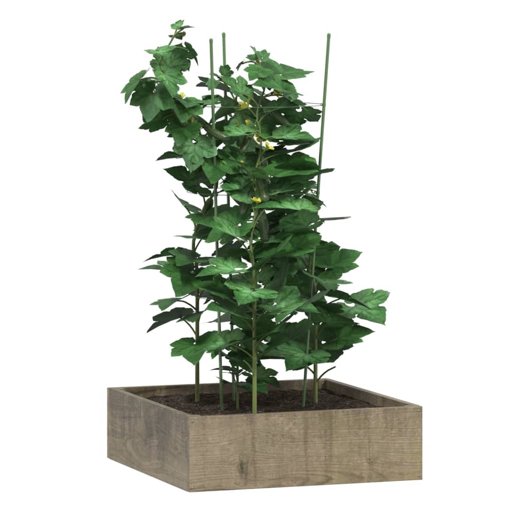 vidaXL plantestativ med 3 ringe 5 stk. 75 cm stål grøn