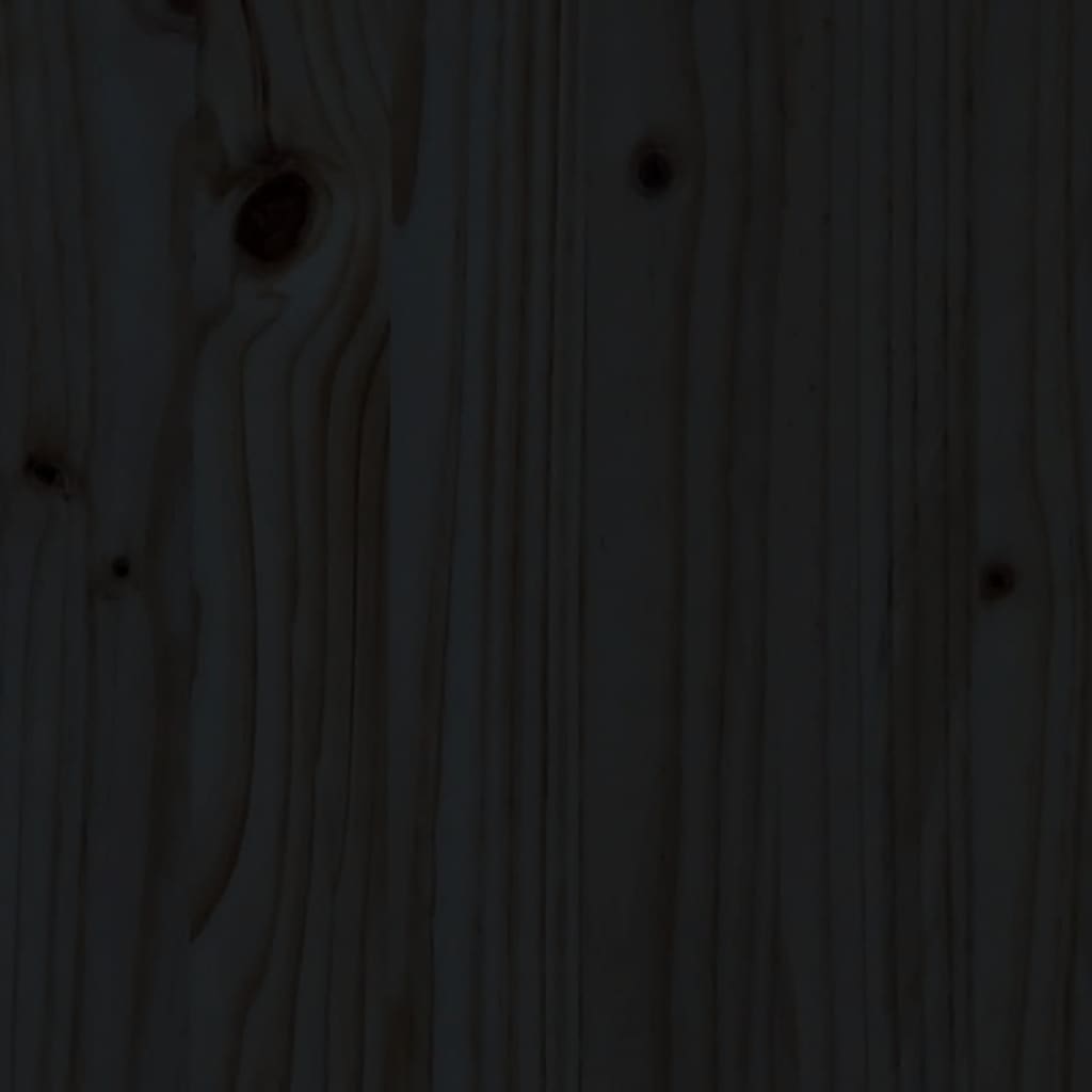 vidaXL højseng med gardiner 90x190 cm massivt fyrretræ hvid og sort