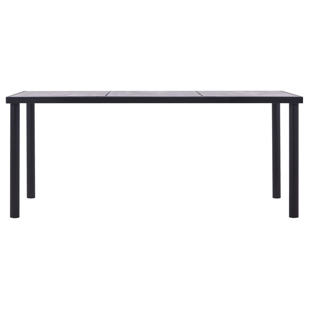 vidaXL spisebord 180x90x75 cm MDF sort og betongrå