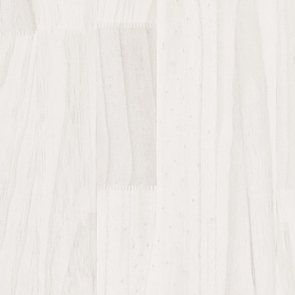 vidaXL sideskab 35,5x33,5x76 cm massivt fyrretræ hvid