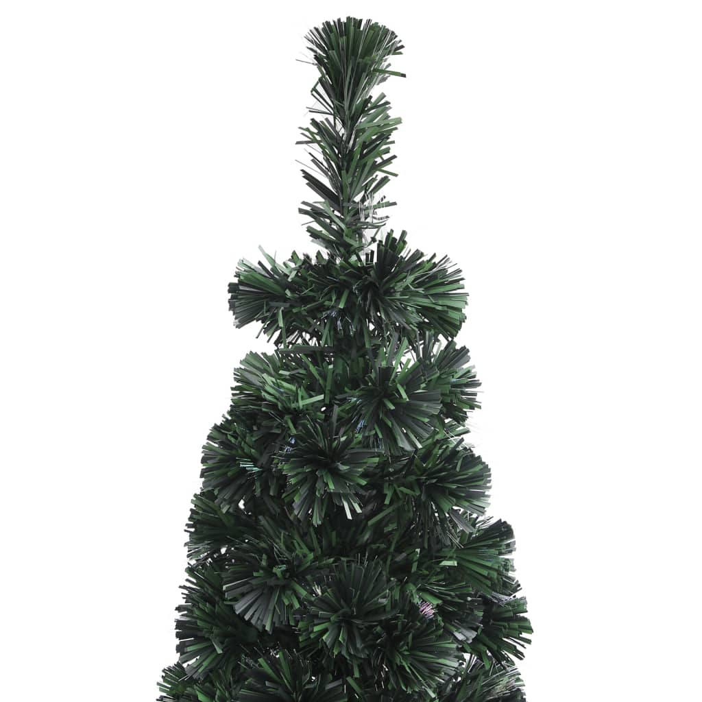 vidaXL kunstigt smalt juletræ med juletræsfod 180 cm fiberoptisk